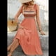 thumbnail image 4 of Vestidos de Verano Sin Mangas para Mujer, Vestidos Largos para Invitadas de Boda, de Punto Acanalado con Bolsillos Color Naranja L, 4 of 10