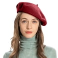 thumbnail image 2 of QASIEATN Womens Daily Wear Berets Women's Solid Color Warm Winter Beret Casual Cute Ski Hat Fall Fashion Accessories, 2 of 8
