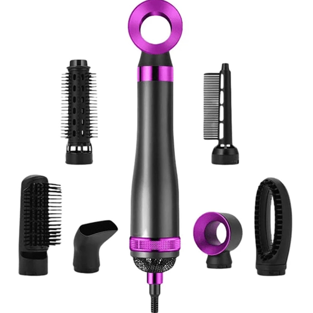 Yiliangx 6 in 1 Hair Dryer Brush,Detachable Multi-Head Blow Dryer, Hair Volumizer,One-Step Hot Air Brush for Straightening,Curling,Drying,Multifunctional Hair Dryer Styling Tool