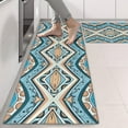 thumbnail image 2 of Kitchen Rugs Sets Of 2,Blue and Orange Floral Boho Pattern Anti Fatigue Kitchen Mat Rugs Non Slip Washable,Decorative Kitchen Floor Mats for Kitchen,Sink,Laundry,17"X47", 2 of 5