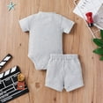 thumbnail image 3 of Kiapeise Unisex Newborn Ribbed Knitted Cotton Short Sleeve Tops + Shorts, 3 of 7