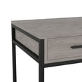 Martha Stewart Ollie Home Office Desk with 3 Drawers in Gray Wood Grain
