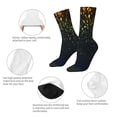 thumbnail image 3 of Fuzoiu Luxury golden sparkle Print Athletic Crew Socks for Men & Women,Casual Crew Socks,Above Ankle Crew Socks for Business, Casual, 3 of 6
