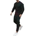 thumbnail image 2 of Wavsuf 2pcs Jogger Set Men Long Sweatsuits Sets for Mens New Motion Shirt Sweatshirt and Sweatpants Blue Size 3XL, 2 of 5