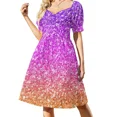 thumbnail image 2 of Image of a Glitter Gradient-Orange Pink & Blue Sleeveless Dress dress dresses prom clothes, 2 of 7