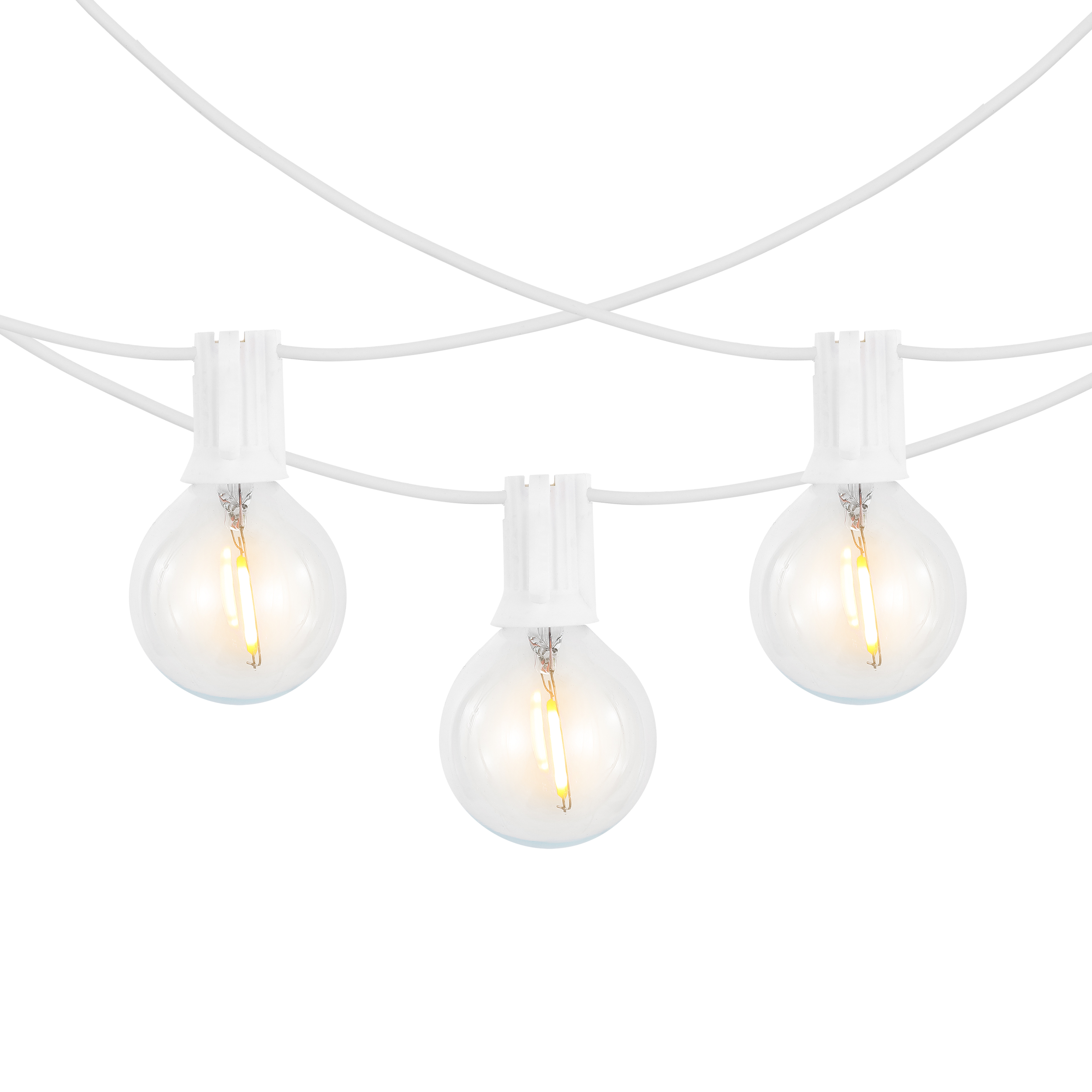 SAFAVIEH Chiera 10-Light G40 White Metal Outdoor String Light