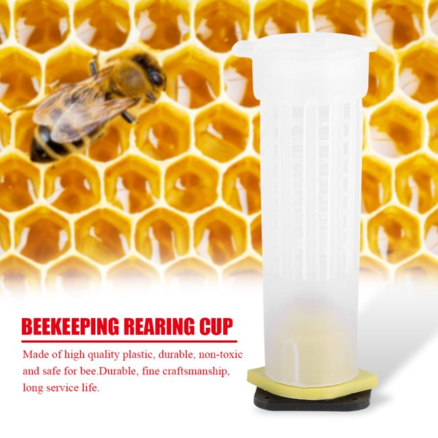 TOPINCN 50/70/100 Beekeeping Rearing Cup Kit Bee Queen Cages Roller Beekeeper Tool Equipment, Bee Queen Cages, Beekeeping Rearing Cup