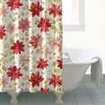 thumbnail image 4 of Pioneer Flower Floral Print Pattern Shower Curtain 72"x72", Bathroom Decorative Shower Curtain Set with 12 Hooks, Waterproof Washable, 4 of 6