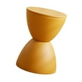 thumbnail image 1 of Reposapiés redondo, taburete, muebles nórdicos, creativos, de moda, para cambiar zapatos. Amarillo, 1 of 9