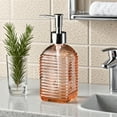 thumbnail image 4 of Horizontal Stripe Glass Soap Dispenser Bottle, Press Type Pump Liquid Soap Container for Hand Soap, Shampoo, Body Wash, Refillable and Durable Design, 4 of 5