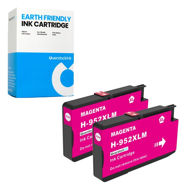 Cartucho de tinta OverstockInk 952XL magenta de alto rendimiento 20.5 ml x2