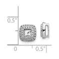 thumbnail image 3 of Auriga 14k White Gold Diamond Square Earring Jackets for Women, 3 of 3