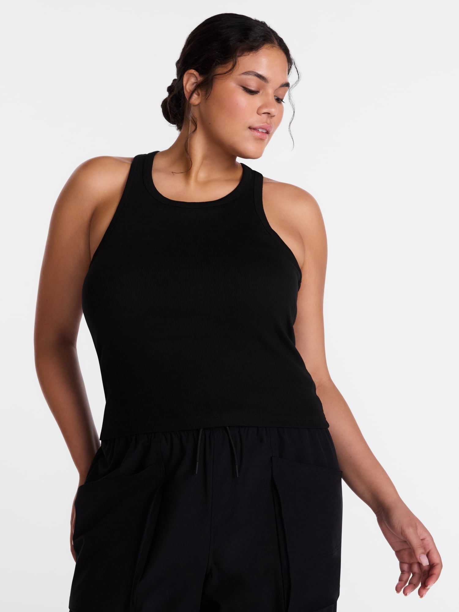 Avia Women’s Cropped Ribbed Tank Top, Sizes XS-XXL