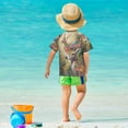 thumbnail image 6 of YAZAOO Summer T-shirt Sunscreen Floral Majesty in The Forest Pattern Swim Tops, 6 of 6