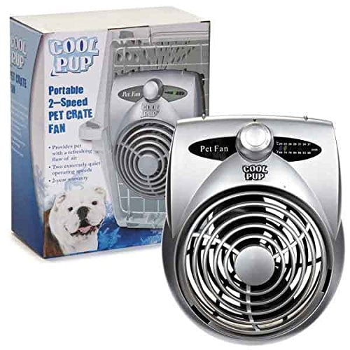 Cool Pup Dog Crate Cooling Fan Pet Cage Two Hours of Cold Airflow Hanging Fans