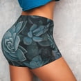 thumbnail image 4 of Goofa Blue Color Cactus Printed Workout Shorts Women Seamless Scrunch Butt Lifting High Waisted Gym Booty Shorts Elastic Workout Shorts-XX-Large, 4 of 8