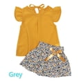 thumbnail image 3 of 2 Pack Toddler Baby Girls Strap Outfits Halter Ruffle Tube Crop Top+Tassel Pineapple Shorts Pant Summer Clothes Set, 3 of 10