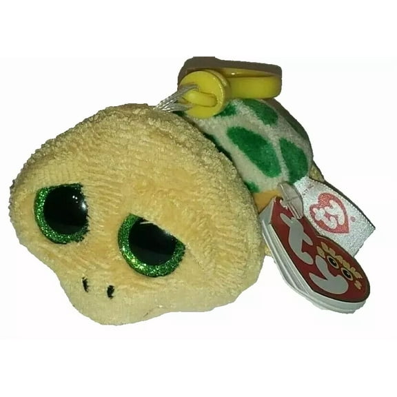 Ty Beanie Boos - POKEY the Turtle (Key Clip 3" Plush) (GLITTERY EYES) (BONUS ONE RANDOM TY ERASER)