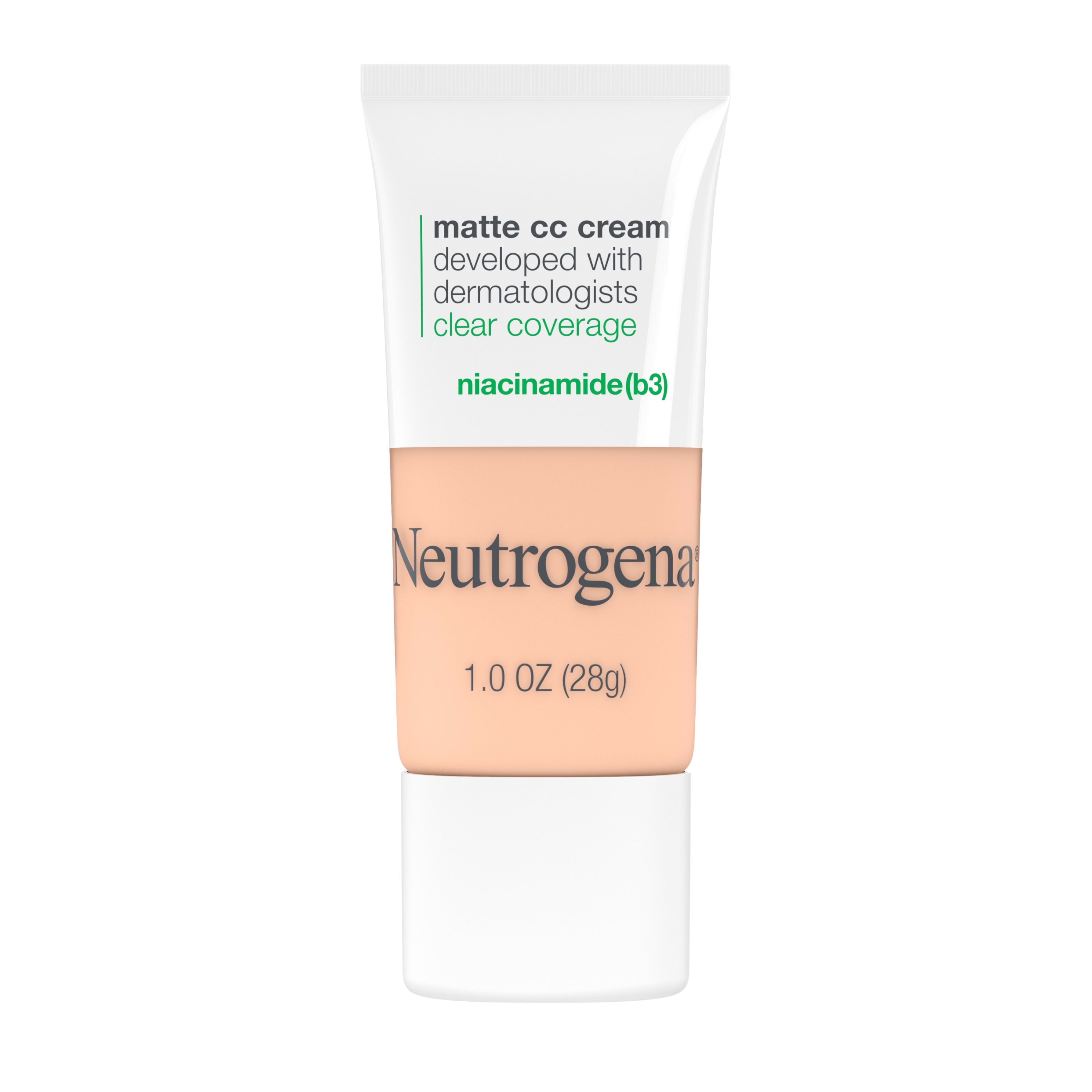 Neutrogena Clear Coverage Flawless Matte CC Cream, Shell, 1 oz
