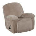 thumbnail image 3 of 1 Piece Design Recliner Cover Elastic Arm Sofa Reclinder Cover , White, Brown_1, 3 of 9