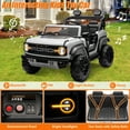 thumbnail image 4 of Ford Bronco Raptor 24V Kids Ride on Toys, Battery Powered Ride on Cars 2 Seater with Remote Control, Electric Car for Boys Girls 3-8 w/Bluetooth & LED Headlights, White, 4 of 8
