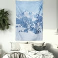 thumbnail image 3 of Farmhouse Decor Tapestry, Snowy Summit of Alps over Clouds Scene at Winter Wilderness in Nature, Wall Hanging for Bedroom Living Room Dorm Decor, 40W X 60L Inches, White Blue , by Ambesonne, 3 of 5