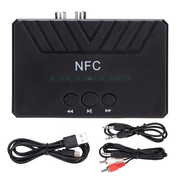 Receptor Bluetooth NFC 5,0, adaptador de Audio inalámbrico auxiliar con reproducción USB para estéreo doméstico y de coche