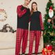 thumbnail image 4 of 2023 New Family Christmas Pajamas Set Plaid Patchwork Support DIY Blank Sleepwear Mom Dad Kids Baby Dog Matching Outfit Soft Pjs, 4 of 4