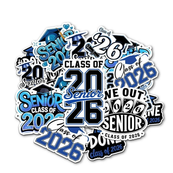 10pcs Graduation Class Of 2026 Sticker, Senior 2026 Stickers, Waterproof sticker Decoration For Laptop Book Kindle