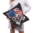 thumbnail image 6 of Bingfone Largemouth Bass Fish in USA Linen Throw Pillow Covers Cushion Case Pocket Button Vintage Farmhouse Pillowcase for Sofa Couch Bed 16"x16", 6 of 9