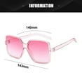 thumbnail image 2 of Fashion sunglasses, square sun protection frame, Pink, 2 of 5