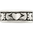 thumbnail image 5 of Sterling Silver Claddagh Design Ring (Size 9) Made In India qr1951-9, 5 of 5