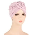 thumbnail image 2 of XIMIN Women Dress Head Wraps Cancer Head Hat Cap Ethnic Bohemian Flower Braids Hair Cover Wrap Turban Headwear Turban Cap, 2 of 3