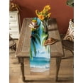 thumbnail image 5 of Boanket Beach Ocean Table Runner - 72 Inch Long, Kitchen Dining Table Runner Dresser Scarves, Summer Blue Sky Botanical Tree Leaves Farmhouse Decor for Coffee Tables Wedding Party Banquet, 5 of 8