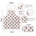 thumbnail image 7 of White Cow Head Pattern Apron-Garden Aprons for Women with Pockets-Cotton Linen Waterproof Kitchen Cooking Gardening Aprons Adjustable for Kitchen,Cooking,BBQ and Salon 33x27 Inch, 7 of 7