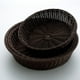 thumbnail image 4 of 1 canasta tejida a la moda, canasta de verduras tejida a mano, soporte de almacenamiento hueco, organizador de pasteles de frutas secas (marrón oscuro), 4 of 7