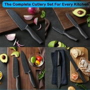 Knife Set, McCook 12-Piece Granite Kitchen Knife Set, High Carbon German Stainless Steel Knives Set with Blade Guards, Non-stick Coating, Ultra Sharp, Dishwasher Safe