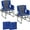 Blue & Gray, variant on Riedhoff Folding Camping Chair 20.1*23*36.22 inch, with Carrying Bag, Black & Gray, 1 Pack