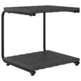 thumbnail image 5 of vidaXL 2-Person Garden Sun Bed with Cushions Poly Rattan Black, 5 of 5