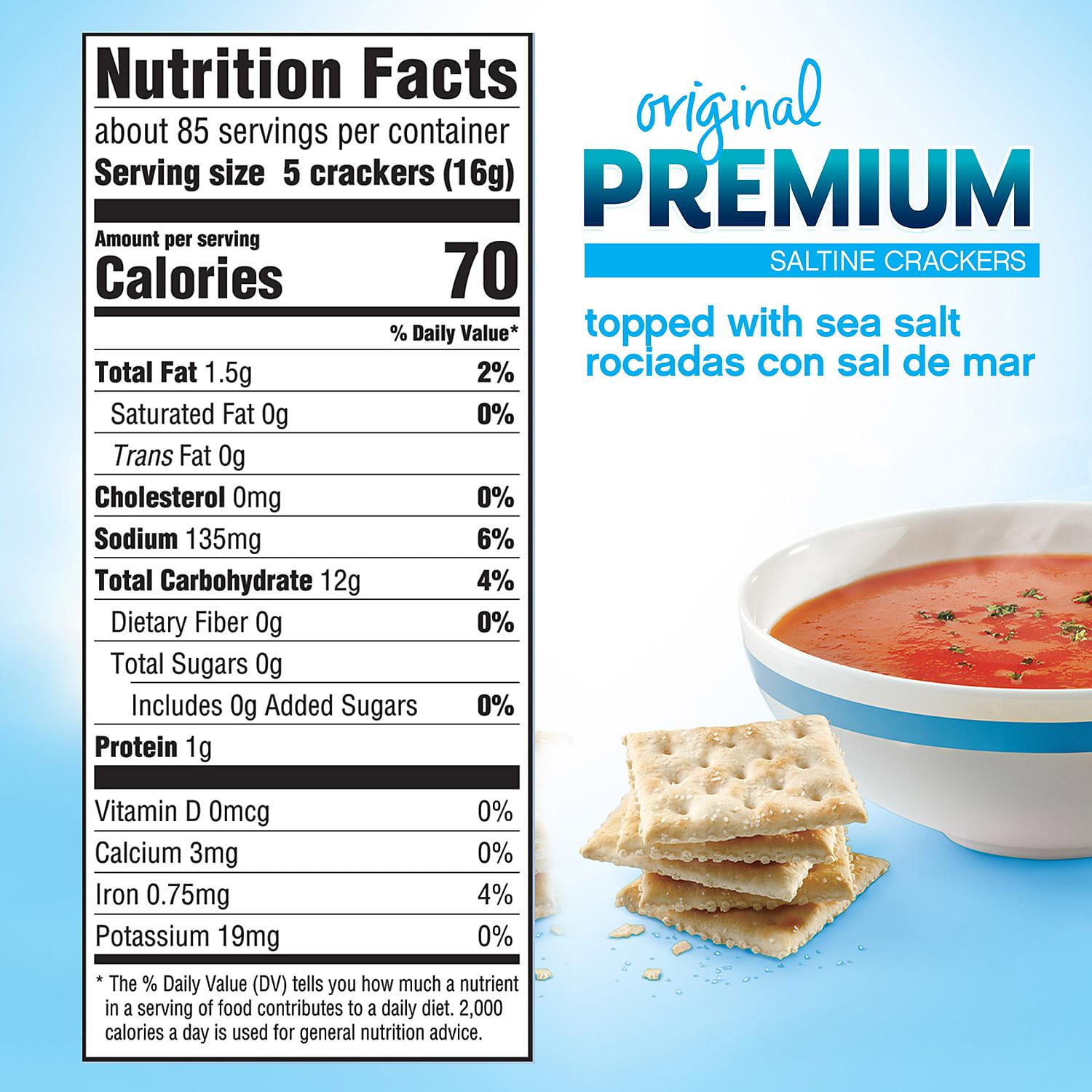 Original Premium Saltine Crackers Nutrition Facts Eat This Much Original Premium Saltine Crackers Nutrition Facts Eat This Much