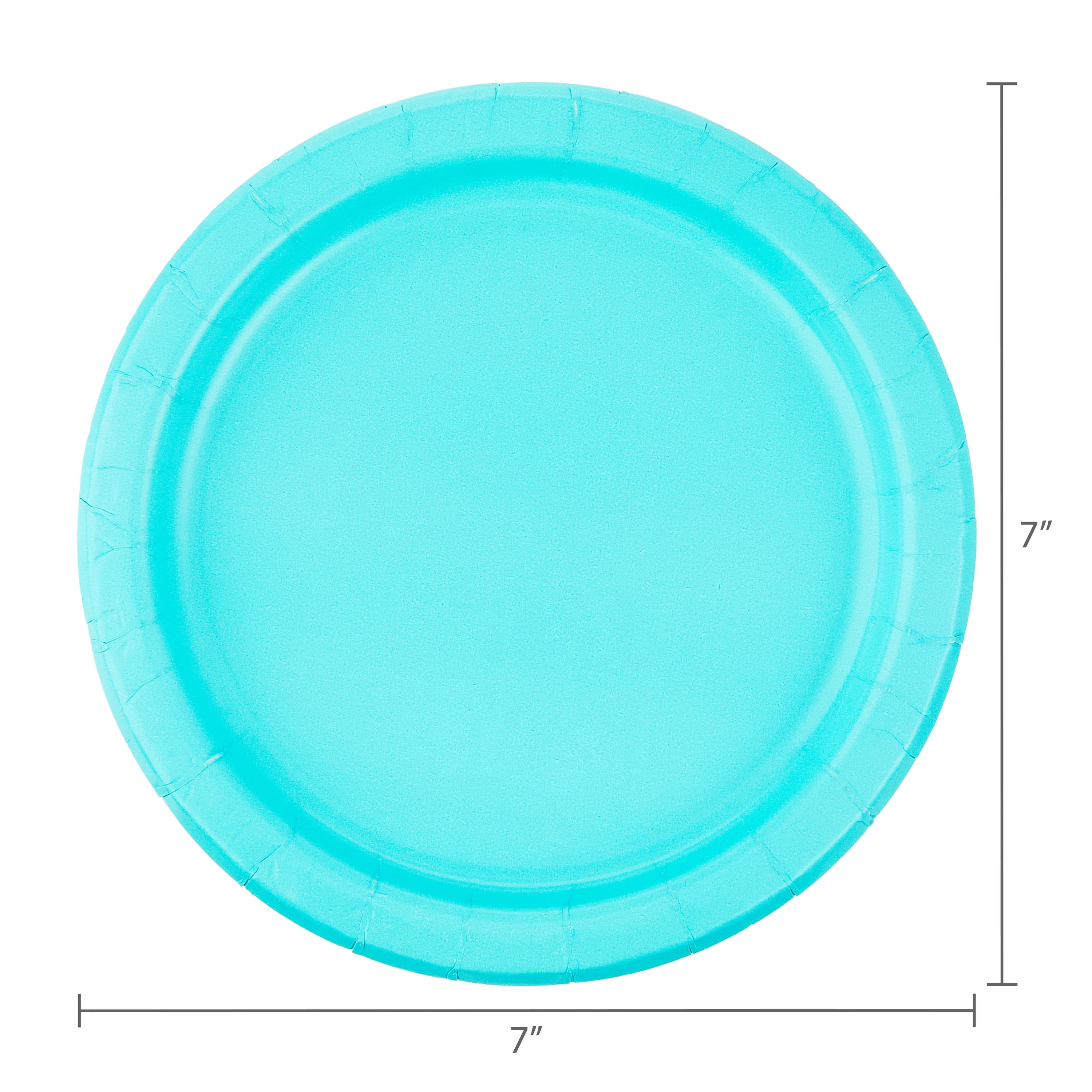 Disposable Paper Plates, 7", Teal, 70 Pieces, by Way To Celebrate