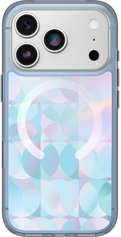OtterBox iPhone 17 Pro (Only) Bundle: Symmetry Clear Series+ Case & Screen Protector - Opal Prism (Clear/Multicolor) - Snaps to MagSafe, Ultra-Sleek, Raised Edges Protect Camera & Screen, Non-Retail
