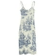 thumbnail image 6 of Powder Blue French Toile Picnic Designs Sleeveless Dress Women's skirt ceremony dresses, 6 of 6
