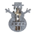 thumbnail image 3 of Naiovety de Navidad Cubiertos Bolsa Sacos Vajilla única Titular Organizador Ligero Encantador Pequeño Vajilla de Navidad Bolsas Cocina Kits de decoración para fiestas Gris claro Naiovety HA068999-02, 3 of 6