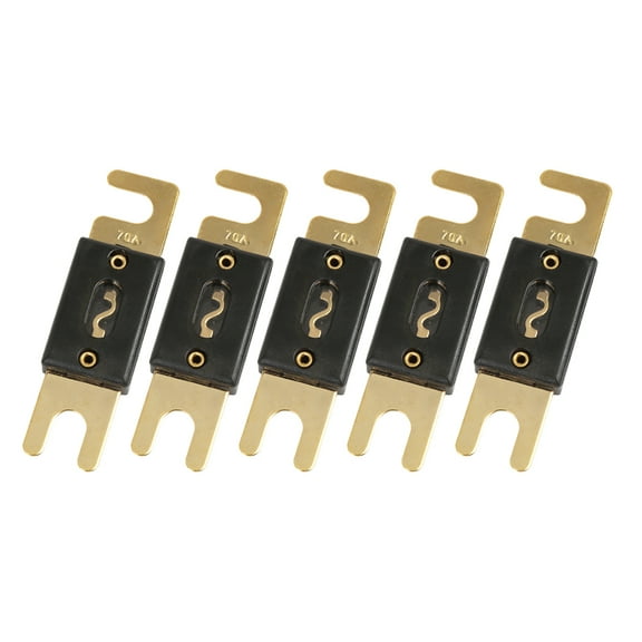 ANL Fuse 5 Pcs 70 Amp Gold Tone Plated for Car Audio Video Stereo