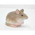 thumbnail image 2 of Mouse - Wood Figurine Field House Rat Pet Mice Miniature Handmade Critter Rodent Art Carved Small Animals Collectible, 2 of 5