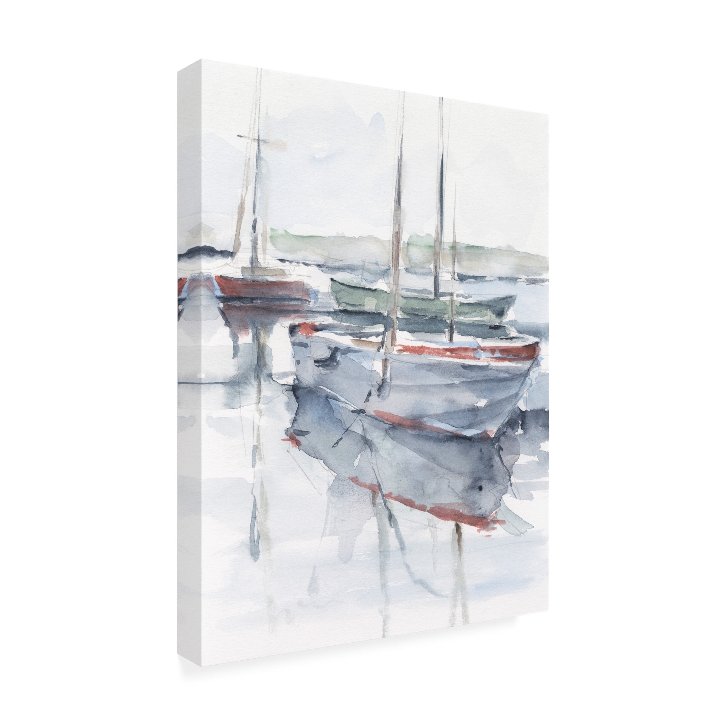 Ethan Harper 'Watercolor Harbor Study I' Canvas Art