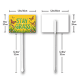 thumbnail image 2 of Eveokoki Stay Off Grass Sign with Metal Stakes, 12" x 8" Stay Off Grass Aluminum Signs, UV Protected, Weatherproof, Ink Printing, Fade Resistant, Easy to Mount, 2 of 6