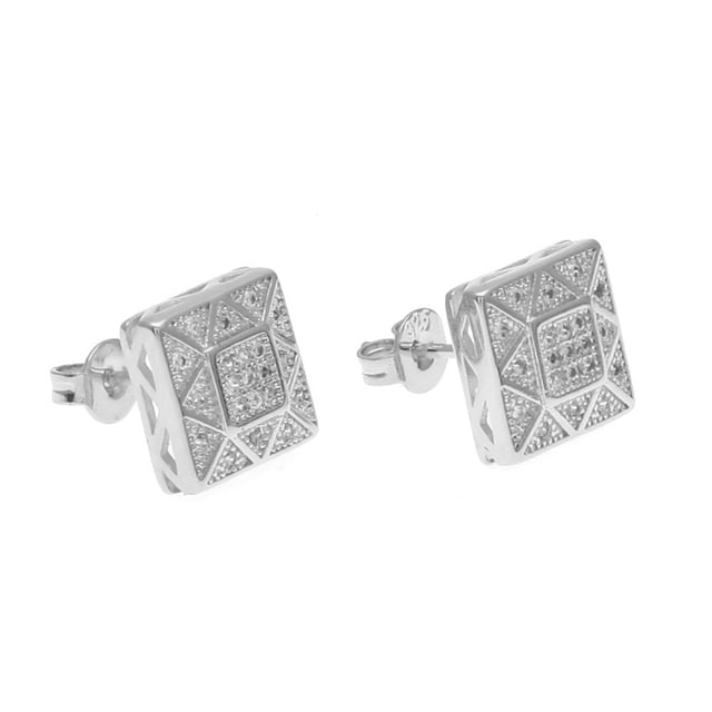 Fiudx Nuevos Pendientes con Broche de Cristal y Diamantes de Imitación para Hombre y Mujer.
