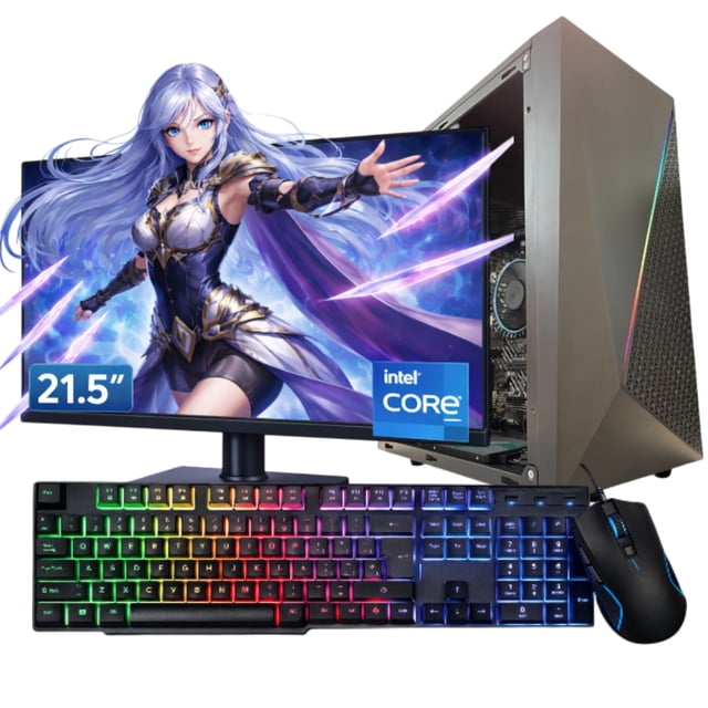 Computadora Completa Escritori Intel core I5 10400T Ram 16gb Ddr4 SSD 500 GB Monitor 21.5" kit teclado y mouse, Oficina, Estudio, Hogar, gaming basico